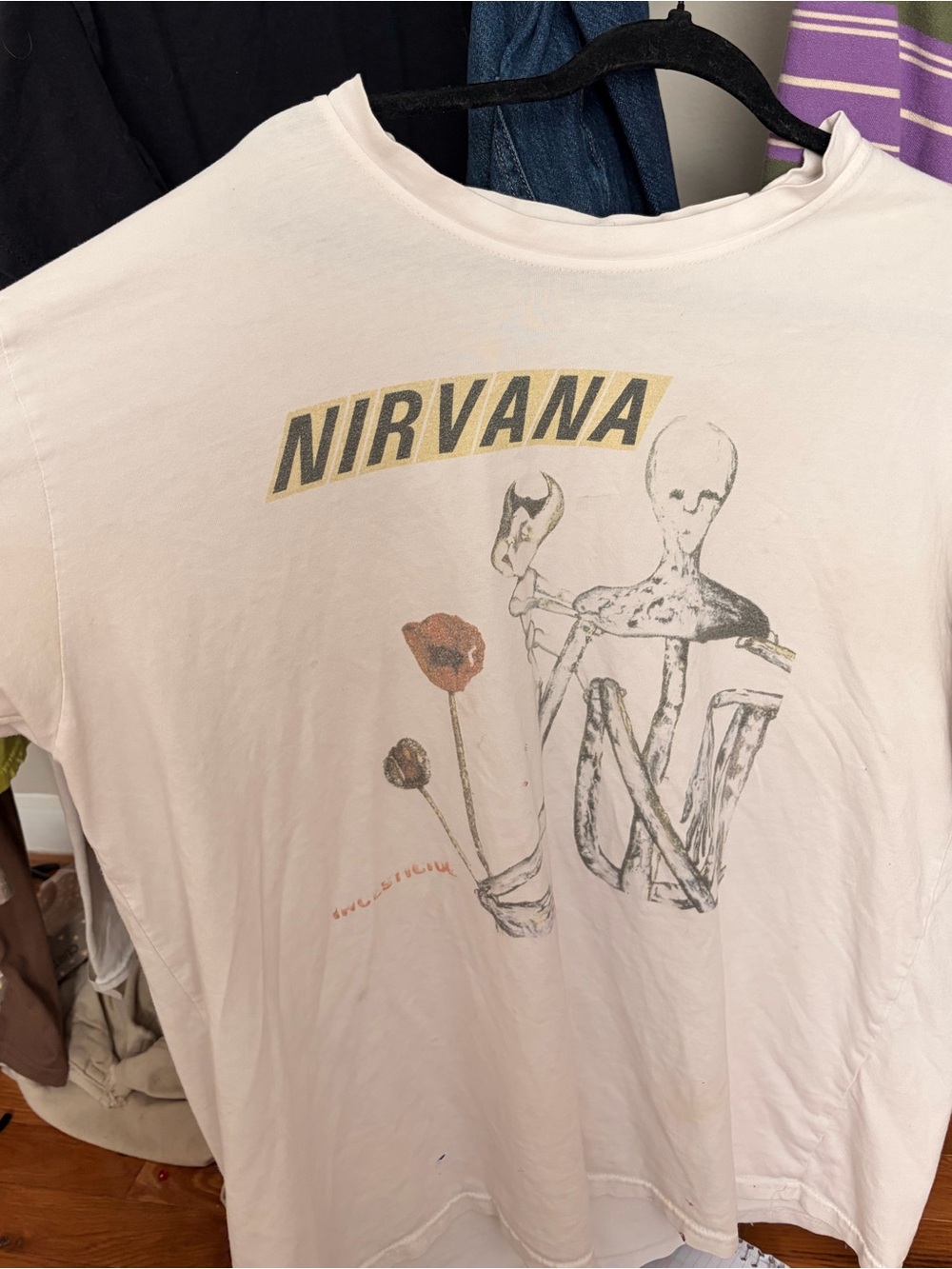 Rad White Nirvana Graphic Short-Sleeve Tee